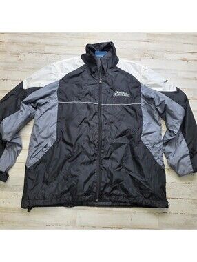 Reebok Boston Scientific Windbreaker Jacket M Black Gray White Embroidered